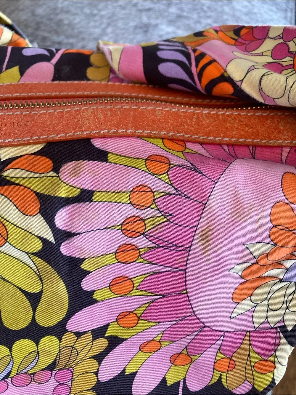 Vintage Kate Spade Funky Retro Floral Gabi Ashbury Hobo Bag
